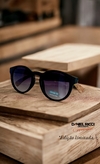 Óculos de sol redondo unissex lentes degradê
