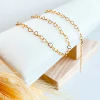 Choker Elo Coração Aço Dourado