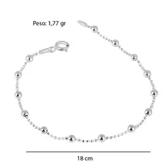 Pulseira Bolinha Prata 925 - Luxor Semijoias e Prata 