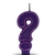 Vela interrogação roxo