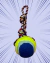 Brinquedo cabo de guerra com bola - Galáxia Pet