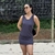 Kit vestido esportivo short de academia com bolso lateral moda fitness feminina na internet