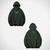 Hoodie "REP." Forest Green