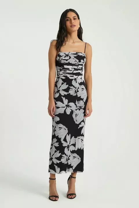 VESTIDO TULE EST BICHO GRAFICO EST LIRIOS G- MY PLACE