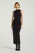 VESTIDO RIB FRANZIDO PRETO P- MY PLACE