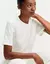 T-SHIRT MINI CORACAO BORDADO OFF WHITE- SHOULDER