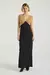 VESTIDO BICOLOR LONGO BEGE ESCURO / PRETO M- MY PLACE