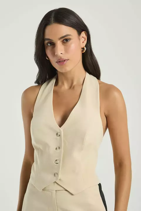 COLETE FRENTE UNICA FIVELA AVEIA PP- MY PLACE