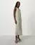 VESTIDO LINHO MIDI RETO- SHOULDER - Aniq
