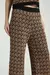 CALCA TRICOT PONTO DETALHAD BEGE ESCURO / PRETO G- MY PLACE