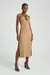 VESTIDO BICOLOR BEGE ESCURO / PRETO M- MY PLACE