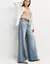 CALCA JEANS PANTALONA RECORTES LATERAIS CLARA - SHOULDER - comprar online