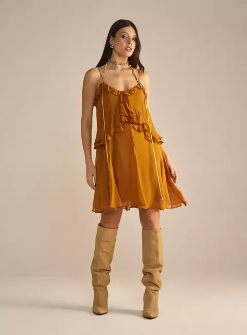 VESTIDO SOMMER M MARROM COOL- SOMMER