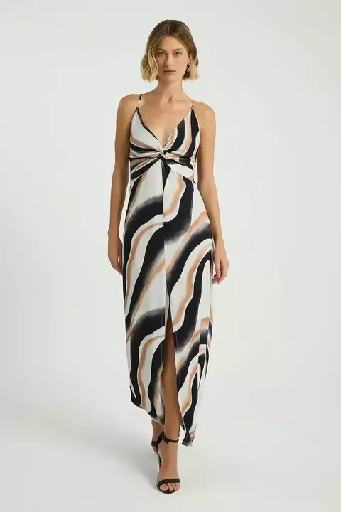 VESTIDO LONGO EST BICHO GRAFI EST BICHO GRAFICO M- MY PLACE