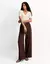 BLUSA TRICOT CANELADA DECOTE V AREIA - SHOULDER - comprar online