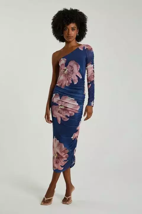 VESTIDO MIDI EST MAGNOLIA EST MAGNOLIAS M-MY PLACE