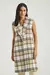 COLETE LA XADREZ BEGE ESCURO G-MY PLACE - comprar online