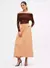 BLUSA TULE M MARROM BEATEN BROWN OMBRO A OMBRO-SOMMER