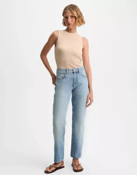 CALCA JEANS RETA SLIM- SHOULDER