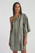 VESTIDO 1 OMBRO ESTAMPADO EST LISTRADO WILD G- MY PLACE