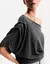 BLUSA MALHA TEXTURA PREGAS MESCLA- SHOULDER