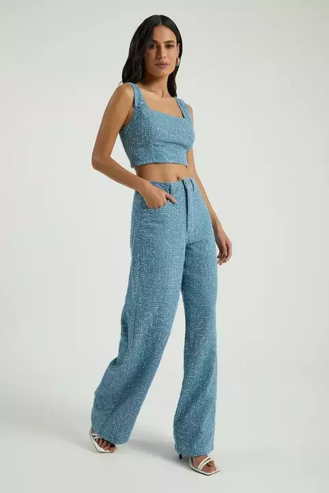 CALCA JEANS PAETE JEANS 40- MY PLACE