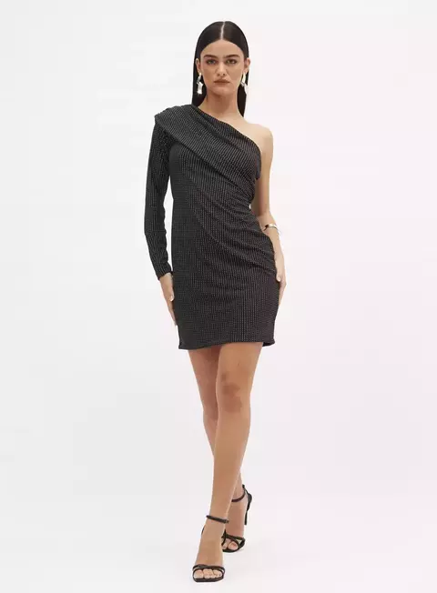 VESTIDO COM APLICACAO P PRETO-SOMMER