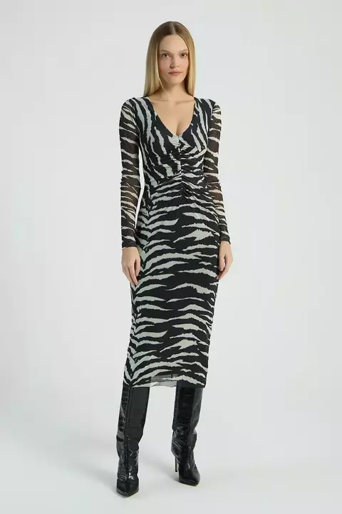VESTIDO TULE ESTAMPADO EST ZEBRADA G- MY PLACE