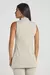 BLUSA GOLA ALTA RISCAS TAUPE P- MY PLACE - comprar online