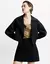 CASACO JACQUARD TEXTURA PRETO-SHOULDER