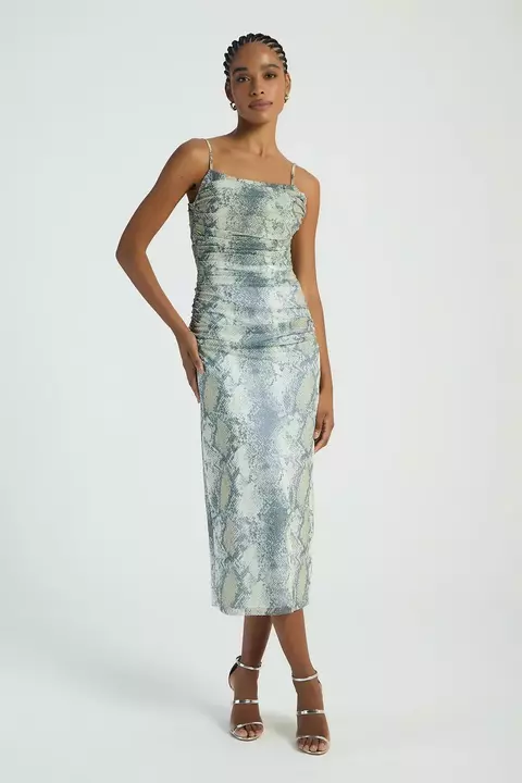 VESTIDO TULE FRANZIDO EST SNAKE EST SNAKE PP- MY PACE