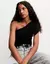 BLUSA MALHA TULE PRETA -SHOULDER