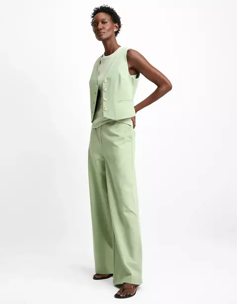 CALCA RETA ALFAIATADA VERDE DOCE- SHOULDER
