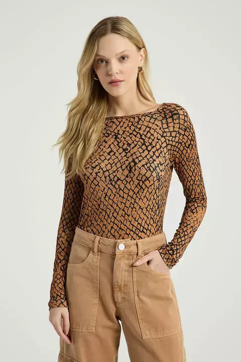 BLUSA CANOA EST TEXTURA EST TEXTURA PP- MY PLACE