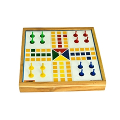 Jogo 5 em 1 - Dama, Trilha, Ludo, Pega Vareta e Dominó