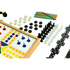 Jogo 5 em 1 - Dama, Trilha, Ludo, Pega Vareta e Dominó - loja online
