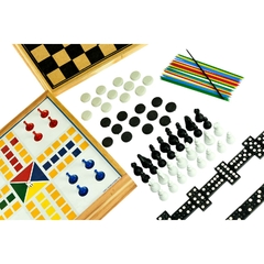Jogo 5 em 1 - Dama, Trilha, Ludo, Pega Vareta e Dominó na internet