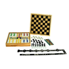 Jogo 5 em 1 - Dama, Trilha, Ludo, Pega Vareta e Dominó - comprar online