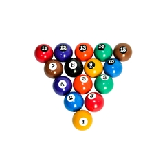 Jogo de bolas numeradas - 15 bolas na internet