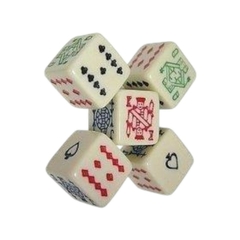 Dados para pocker - jogo em caixa plástica na internet