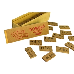 Dominó adição peça e caixa de madeira - comprar online
