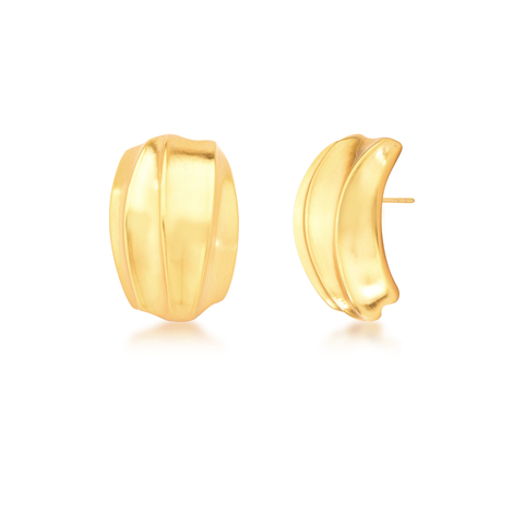 Brinco Curvo Texturizado Acetinado