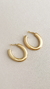 Argola oval acetinada - Mayv