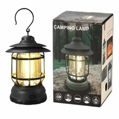 Farol de Camping Vintage Recargable: Estilo y funcionalidad para tus aventuras