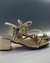 Salto feminino de tiras com detalhe no dedo - comprar online