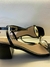 Salto preto com detalhe em gota