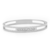 Bracelete Com Zircônia Central Cravejada Clássica Em Aço Inox Prata