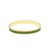Bracelete Feminino Rígido Com Zircônias Verdes Em Aço Inox Dourado
