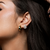 Brinco Feminino Argola Texturizada Com Design Moderno Banhado A Ouro - comprar online