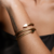 Bracelete Maleável Estilo Corda Com Setas Nas Pontas Em Aço Inox Prata - comprar online